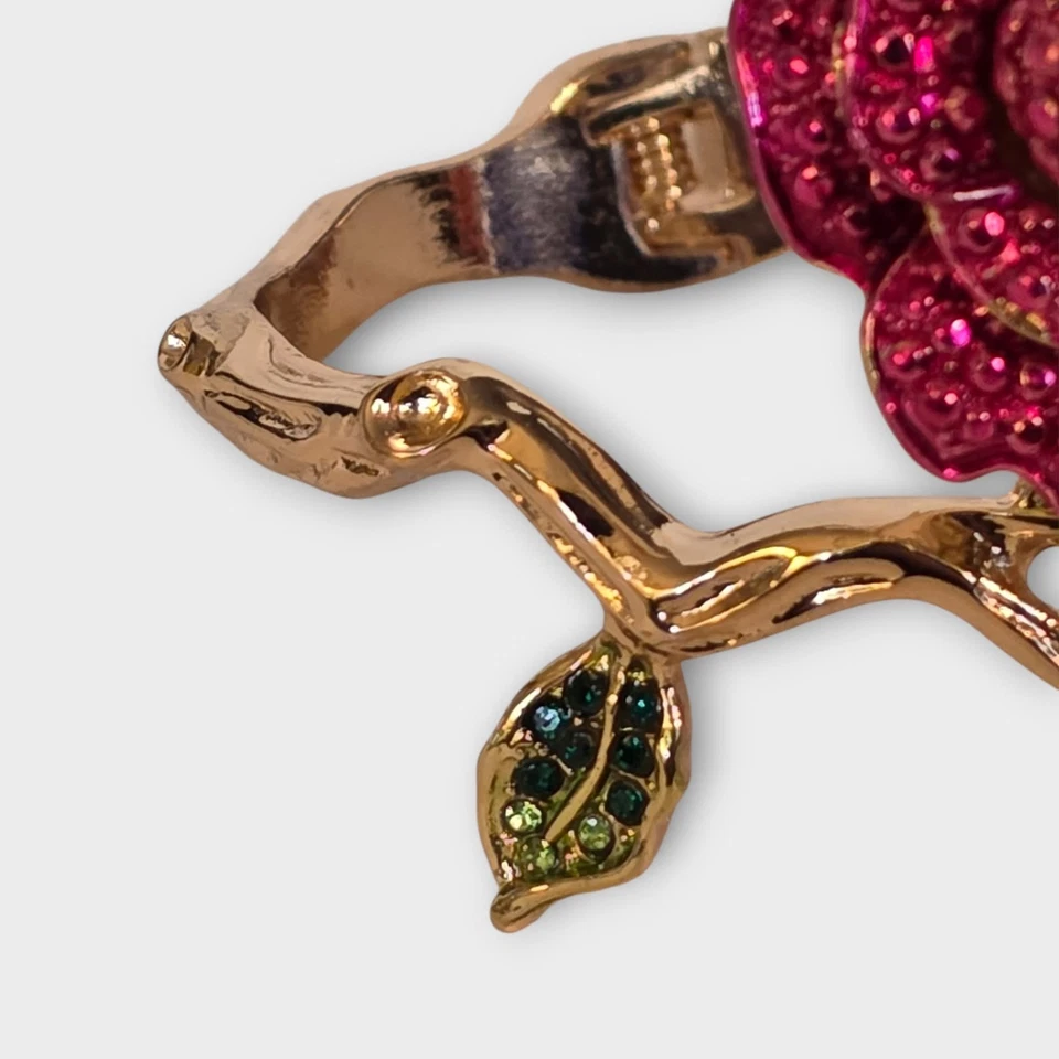 Pulsera con bisagras Betsey Johnson rosa rama cristal estrás Foto 4 de 4