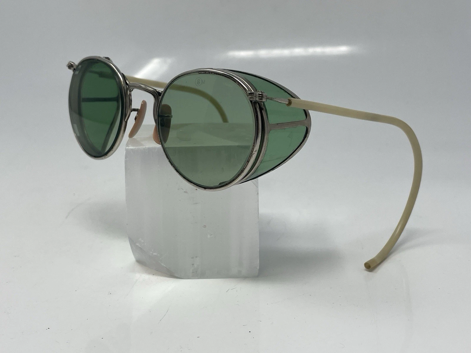 AO Green Safety Glasses Vintage American Optical Industrial Decor Ful Vue 1940s