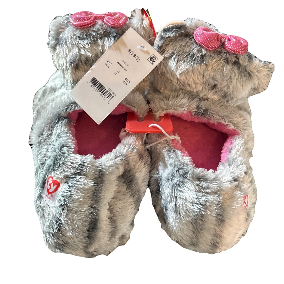NUEVO CON ETIQUETAS Ty Beanie Boo's Moda Zapatilla Calcetines Nuevos Kiki El Gato Niño Pequeño 11-13 Foto 3 de 4