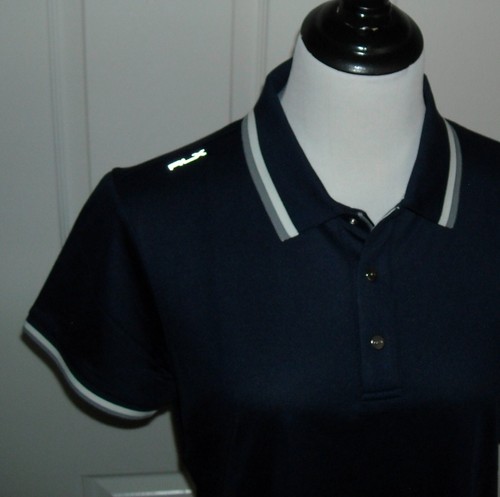 NWT Women's RLX Ralph Lauren Short Sleeve Golf Top Size L Color Navy $110 - Picture 8 of 9