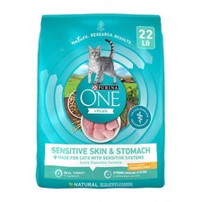 Plus Dry Cat Food Sensitive Skin & Stomach, Natural Turkey, 22 lb Bag