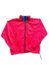 Vintage Nike Jacket Windbreaker Grey Tag Embroidered Swoosh SZ L 90s Hot PINK