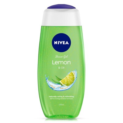 NIVEA Body Wash, Lemon & Oil Shower Gel,Pampering Care with Scent of Lemon,125ml