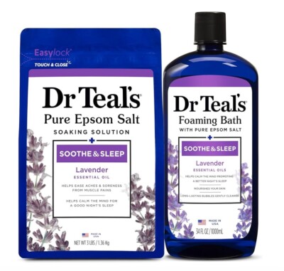 Dr Teal s Pure Epsom Salt & Foaming Bath Combination Package