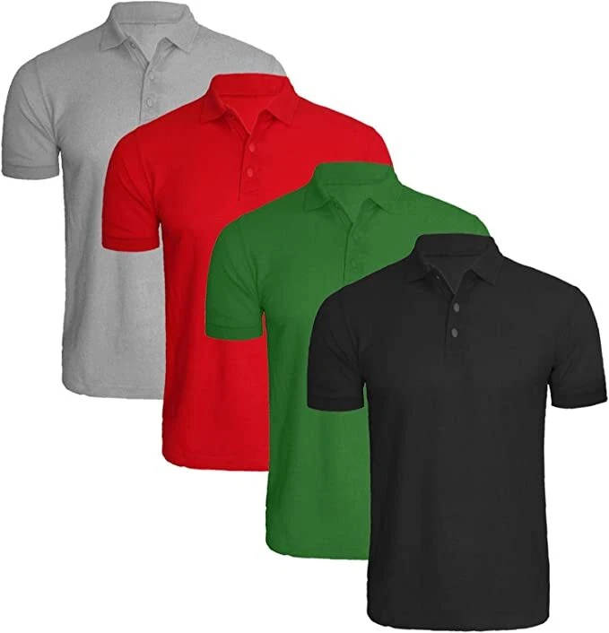 Pack of 4 Mens Polo Shirt Short Sleeve Plain Pique Top Designer Tshirt Tee
Opens in a new window or