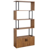 BüCherregal MCW-A27, Standregal Raumteiler, 183X80Cm 3D-Struktur Wildeiche-Optik