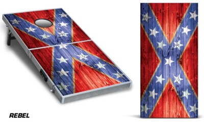 Cornhole Wrap for Bean Bag Toss Game Corn Hole Decal Sticker REBEL K 2-Pack