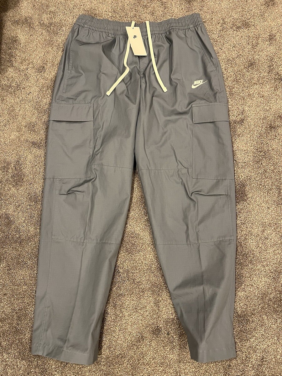 Nike Woven Club Loose Fit Cargo Pants Mens Size Large Glacier Blue