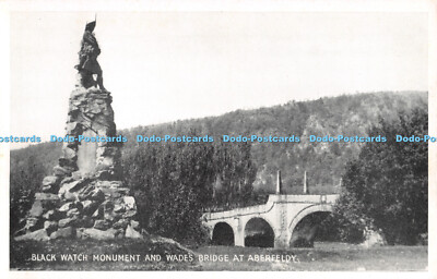 R274327 schwarze Uhr Monument und Wades Brücke bei Aberfeldy Davidsons silberfarben