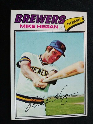 1977 Topps Baseball Card # 507 Mike Hegan - Milwaukee Brewers