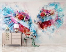 3D Flower Goldfish ZHUA6151 Wallpaper Wall Mu...
