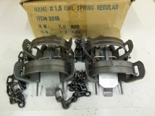 4 Bridger #1.5 Special Coil Spring Foothold Traps Coyote Fox Trapping