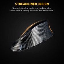 Carbon Fiber Antenna Cover Shark Fin Radio Fmam Signal Booster Car Auto Replace