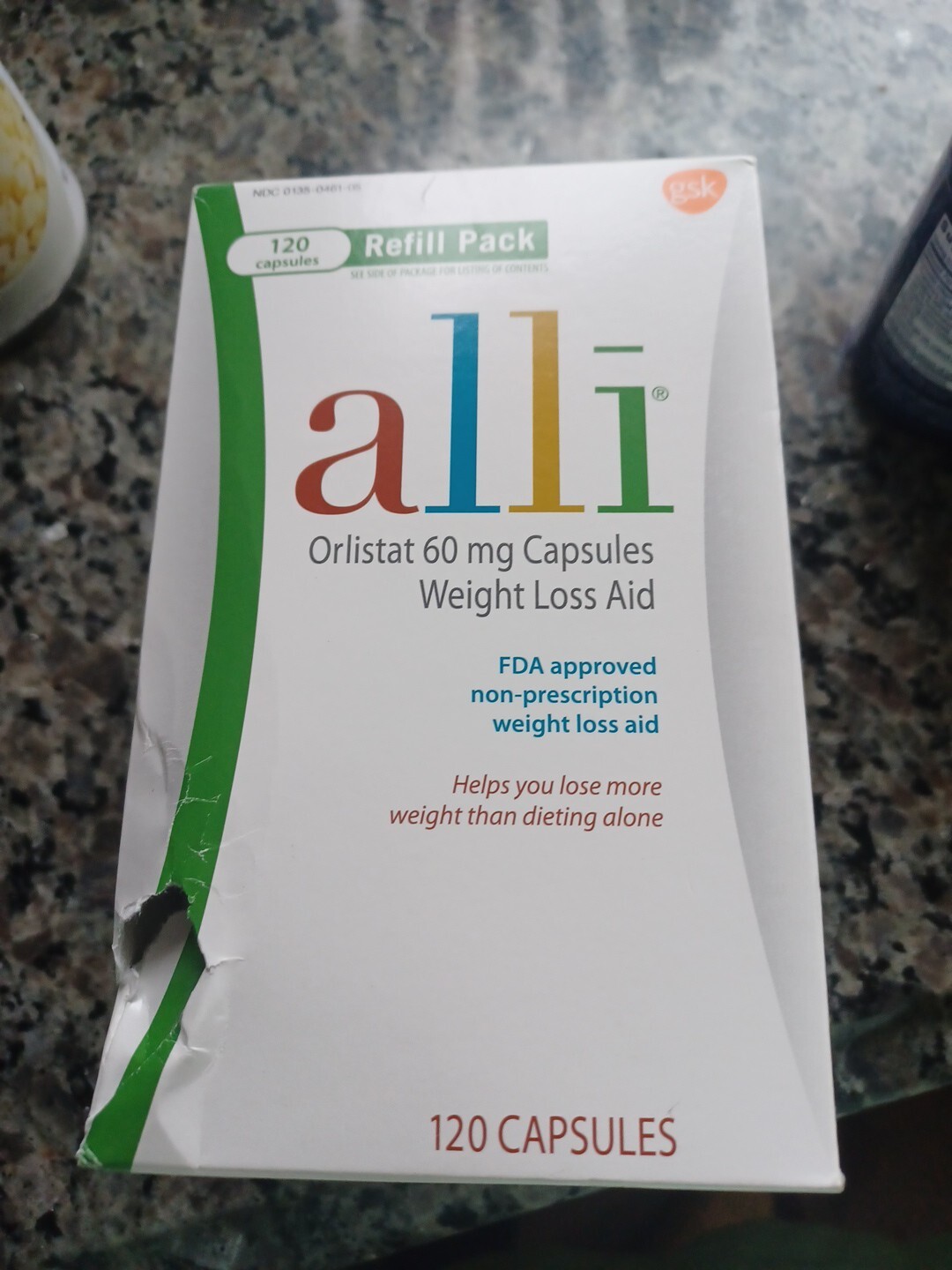 alli Weight Loss Diet Pills, Orlistat 60 mg Capsules 120 Count Refill ...