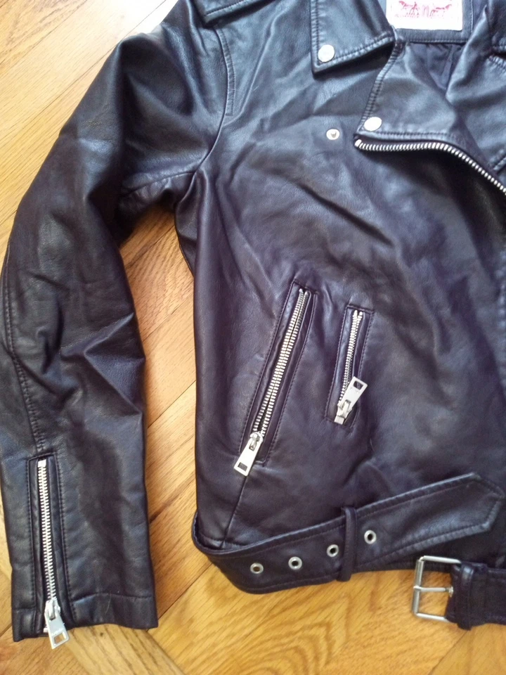 Chaqueta Levi's Moto Borgoña Mujer Talla Grande Cremallera Camionero, Excelente Estado Foto 3 de 4