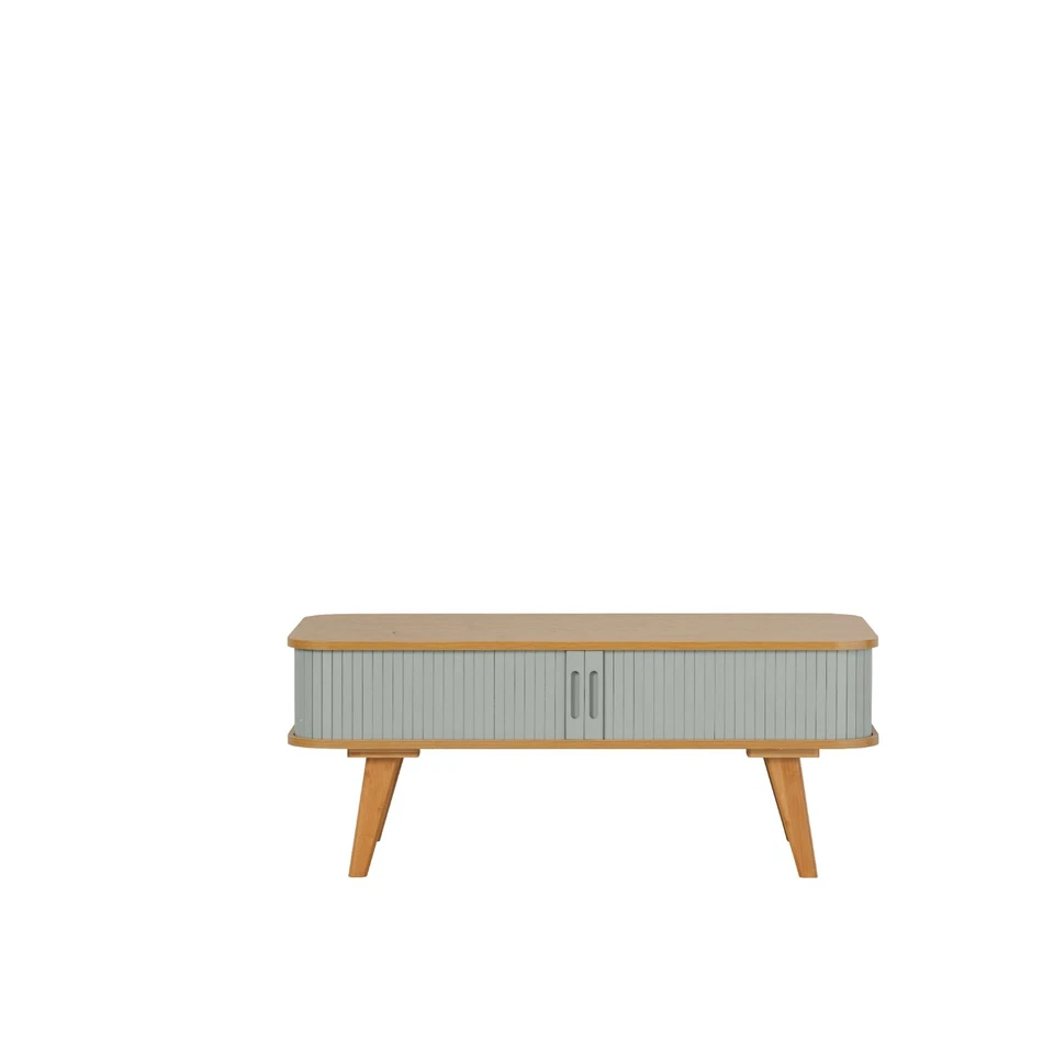 Coffee Table with Light Grey Sliding Doors 400mm H x 1000mm W x 500mm D - Image 2 of 3