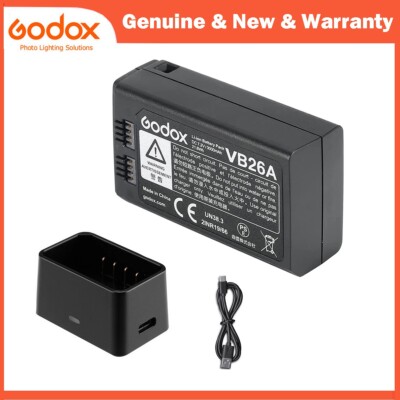 Godox VB26B Li-ion Battery+VC26 Charger DC 7.2V 3000mAh for Godox