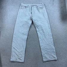 LEVI'S 501 Jeans Mens (38 Inch Waist) (32 Inch Leg) Regular Fit Grey