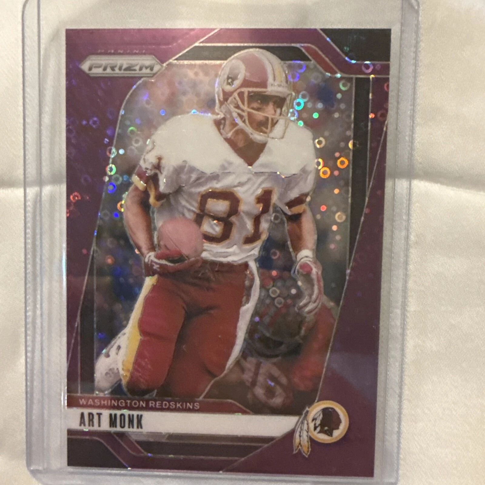 2024 Panini Prizm Football Purple Disco Prizm Art Monk #’d 11/49