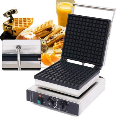 Bakeries Commercial Waffle Crispy Maker Baker Nonstick Stainless W/Timer Control