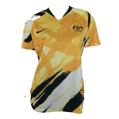 Nike Dri-Fit Slim Fit Australia Yellow Green Soccer Jersey Women's Size Medium | eBay