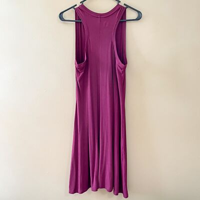 Jersey Racer Back Tank Dress | Size Small Wine Red | eBay
