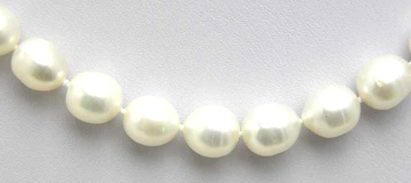 Collar de perlas blancas naturales de agua dulce de arroz de 5-6 mm para mujer gargantillas de 17" joyería Foto 2 de 3