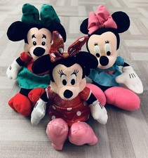 Lot of 3 Minnie Mouse Beanbag Plush Vintage, Disney Store  Ty Beanie Baby