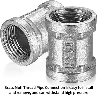 Gewinde Muffe Fittings aus Edelstahl Schraubfitting Doppelnippel 1'' 3/4'' 1/2''