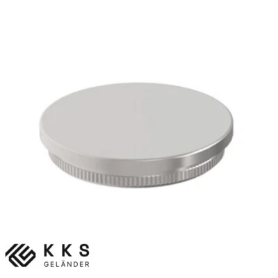 KKS GELÄNDER Endkappe Edelstahl Endkappen Rohrstopfen flach Rohr Ø42,4 x 2,0 mm V2A Geländer