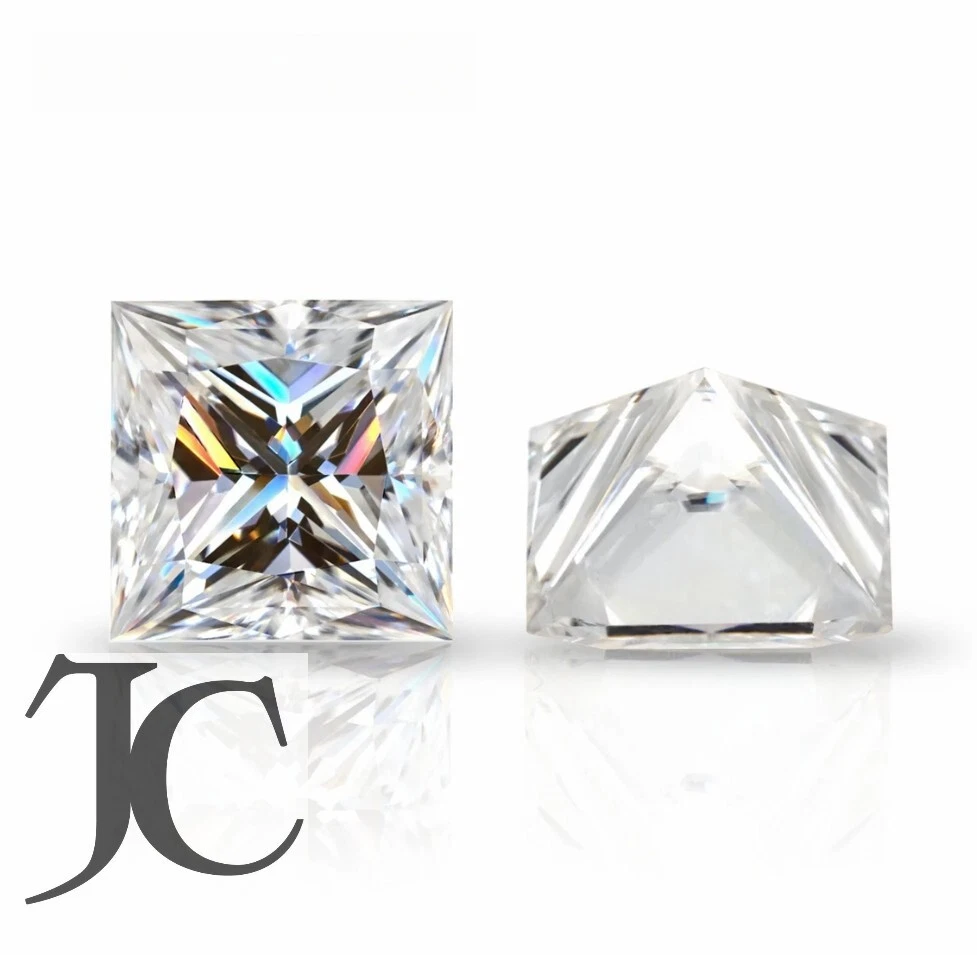 400CT Brilliant Princess Cut VVS D Premium Simulated Lab Diamond