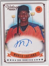 2020 Onyx Vintage Premium Autographs Blue Ink #PAML Marco Luciano