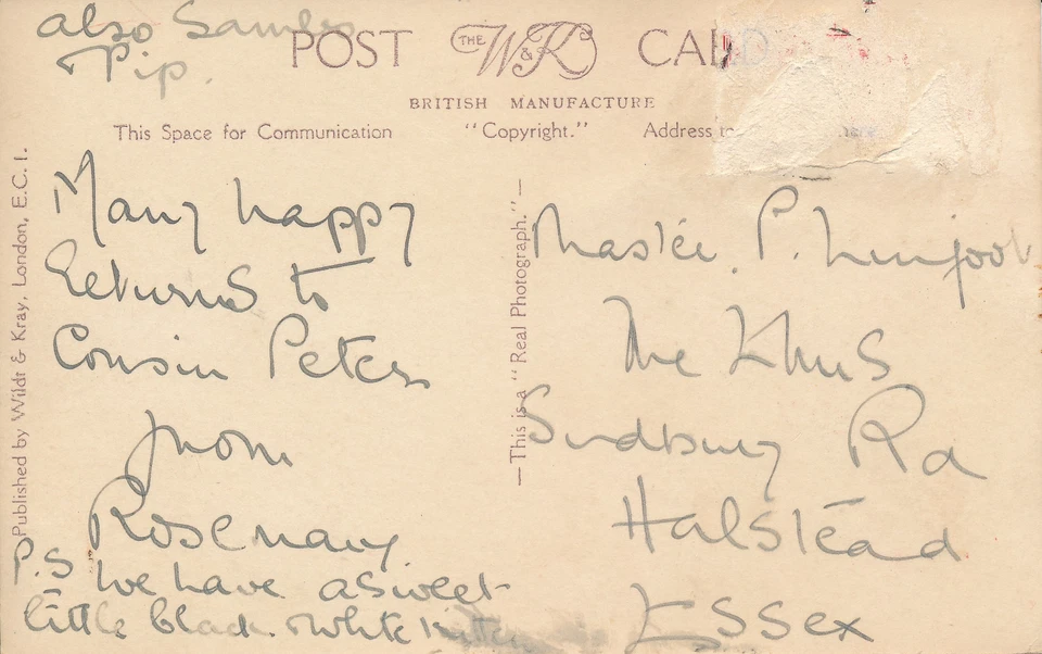 PC71403 Hearty Good Wishes for Your Sixth Birthday. Wildt and Kray. RP - Image 2 of 2