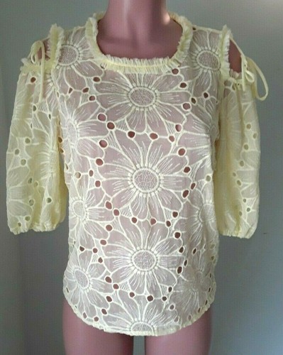 BOHO Crochet Ruffle Cold Shoulder Top - Picture 3 of 11