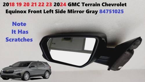 2018-2024 GMC Terrain Chevrolet Equinox Front Left Side Mirror Gray 84751025