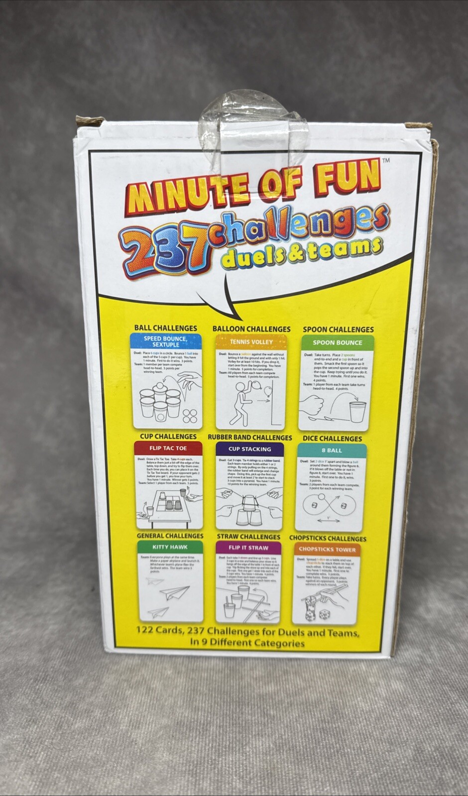 Minute of Fun 237 Challenges Family Party Game 2 Sets Minute to Win It Duels