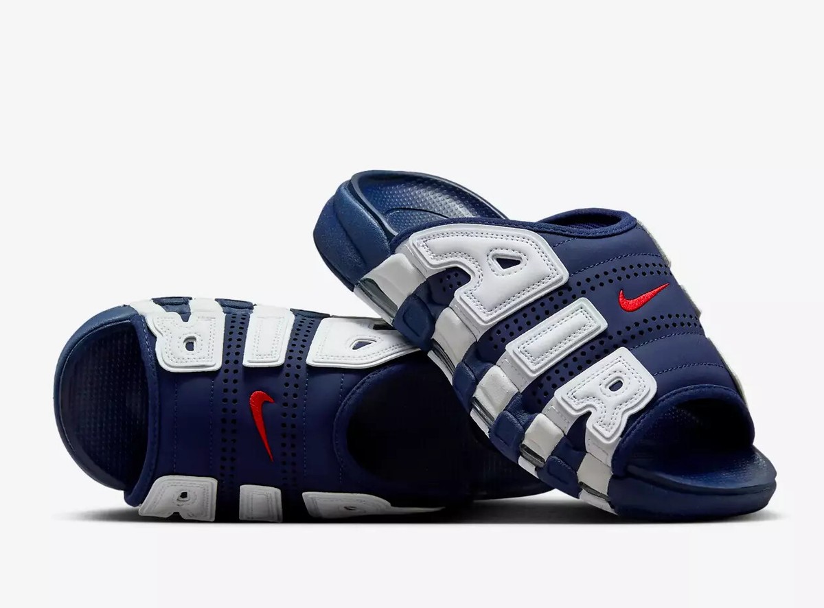 Nike Air More Uptempo Slide Olympic FQ8700-400/FQ8699-400 Nike Air More Uptempo Slide Olympic FQ8700-400/FQ8699-400