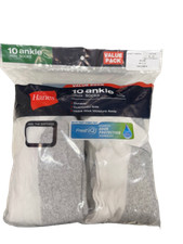 Hanes Men's Ankle Socks - 10PK - Slightly Imperfect