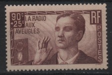 FRANCE 1938 : N° 418 LA RADIO AUX AVEUGLES NEUF** TB