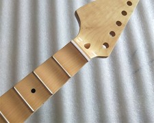 Full scalloped reverse big head Gloss Maple 22 Fret Electric Guitar Neck part