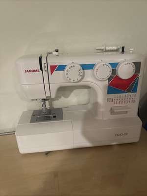Janome MOD-19 Easy-to-Use Sewing Machine with 19 Stitches, Automatic Needle T...