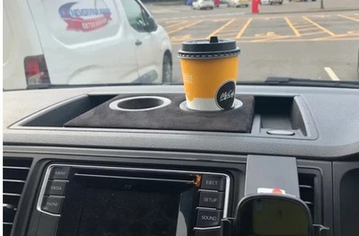 VW Transporter T6 Dual Cup Holder   Top Dash Drink Holder Insert