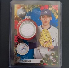 Topps 2025 Holiday Relics Roki Sasaki Blue Metallic /299 Dodgers Rookie
