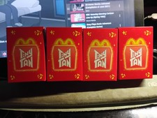 LOT OF 4 McDonald's TinyTAN x BTS Happy Meal Toy's Encore Edition In Box