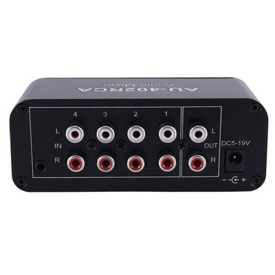 Multi- Cinch Mixer Stereo Audio Reverberator 4 Eingang 2 Ausgang Audi2414