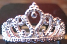 925 Silber Kronen Ring Tiara Krone RG 60 Crown Ring Princess Royal Damen NEU
