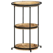 Stolik boczny Stolik kawowy Stół do salonu Stolik kawowy Okrągły lite drewno vidaXL