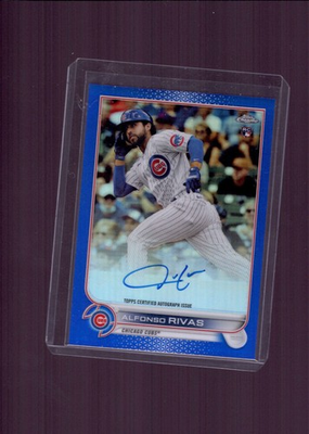 #ad 2022 Topps Chrome #RA AR Alfonso Rivas Rookie Autographs Blue Refractor 150 $1.19