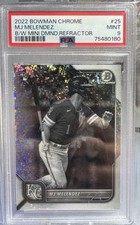 2022 Bowman Chrome MJ Melendez Black & White Mini Diamond RC /199 Pop 2