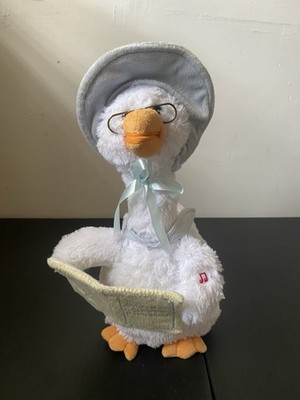 Mother Goose Talking Plush Classic Nursery Rhymes Cuddle Barn Animated White 14''